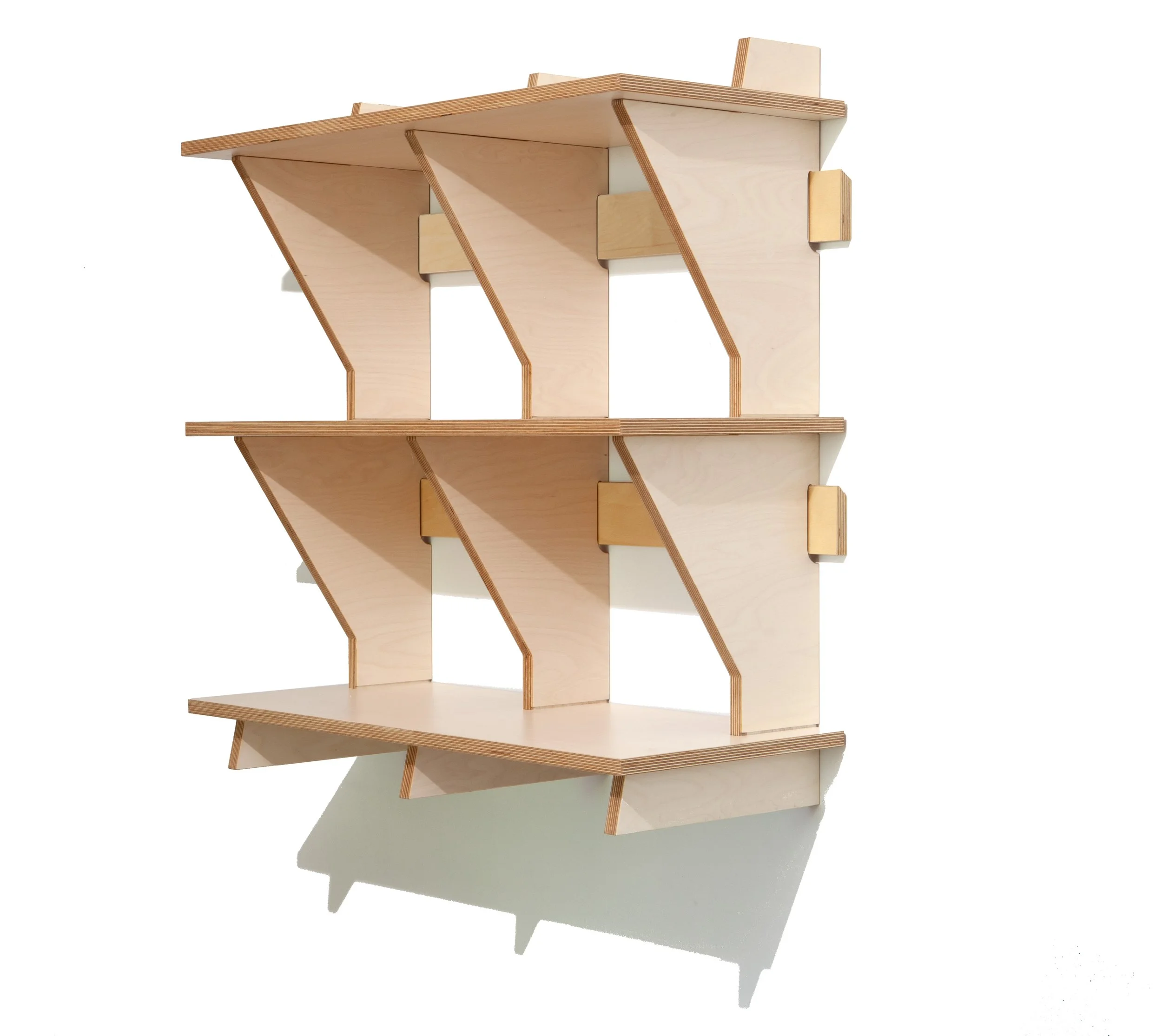 最終値下げ　WHAT WE WANT SOLIDWOOD SHELF zero-waste modular plywood wall-hung record shelves - FN